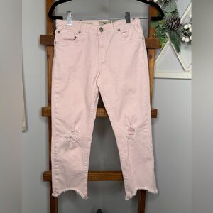 Lucky Brand Light Pink Cropped Jeans
